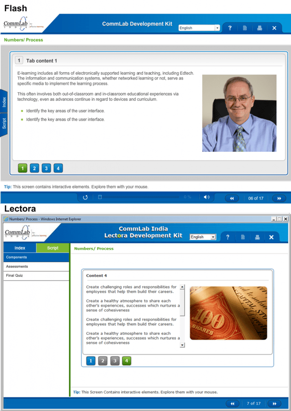 Preserving the ‘click-on’ interactivities in the original course 