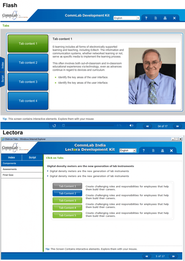 Preserving the ‘click-on’ interactivities in the original course 