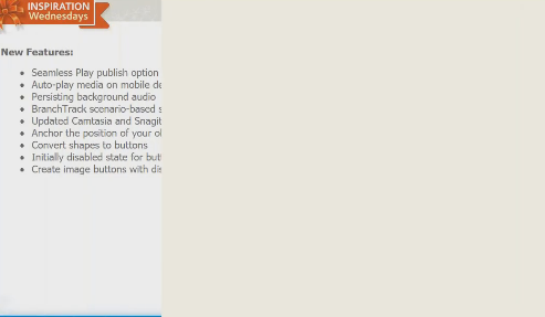 Screen wipe in earlier versions of Lectora