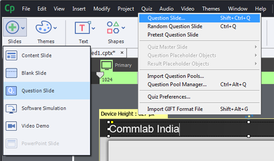 add Questions to the course 