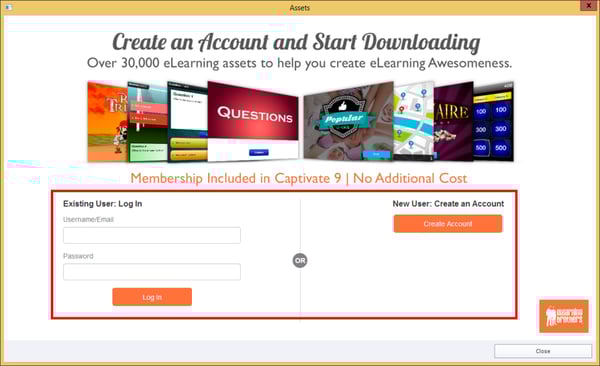 Assets login page