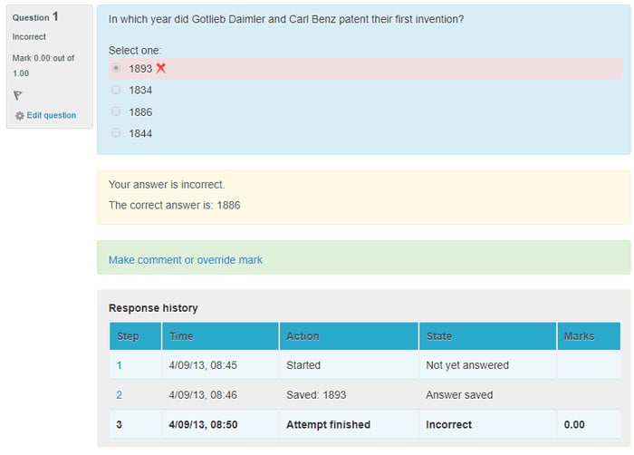 Check learner attempt indetail