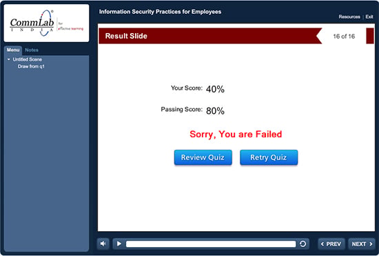 How to Enable Retake Quiz Option in Articulate Storyline?