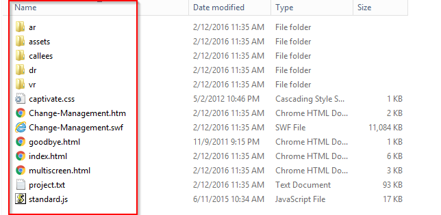 The output files