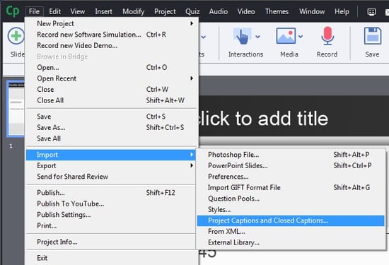 How to import the translation template (Chinese) from Captivate
