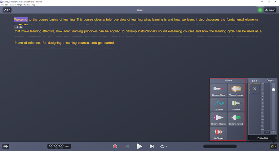 Audio Effects Features