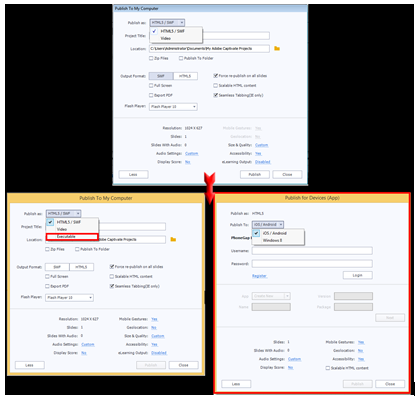 Executable Publish