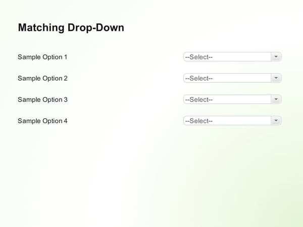 Matching Drop-Down