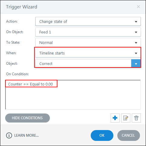 The correct feedback layer Step 3