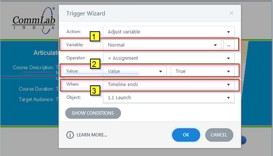Assign it the value True