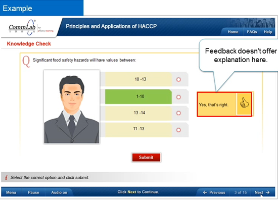 Feedback Must Be Explanatory
