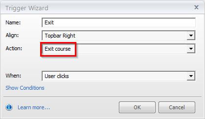 Articulate Storyline: Add or Remove EXIT Button