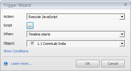 Add a trigger to execute javascript code