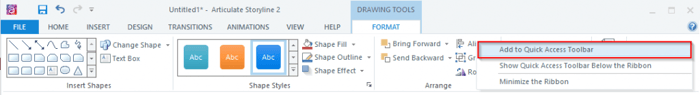 Add alignment to quick access toolbar