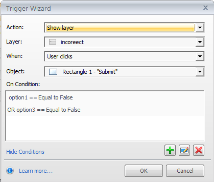 Add incorrect feedback trigger