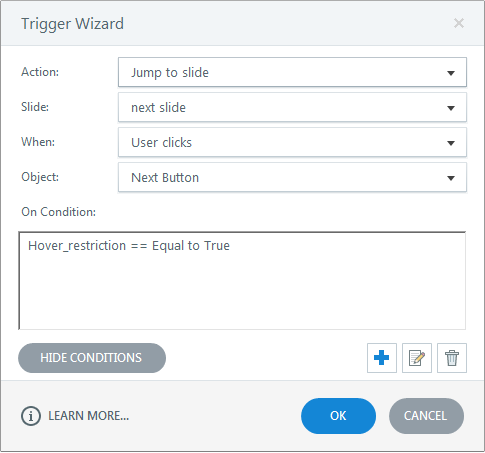 Add the navigation trigger to jump to the next slide