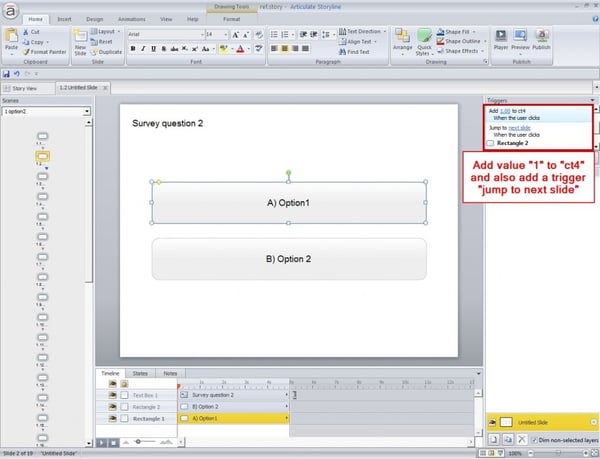 Add value 1 to variable ct4