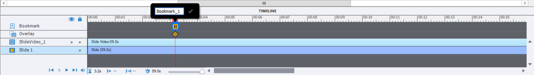 Adding a Bookmark Using Adobe Captivate