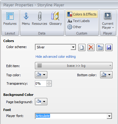 Advance color editing