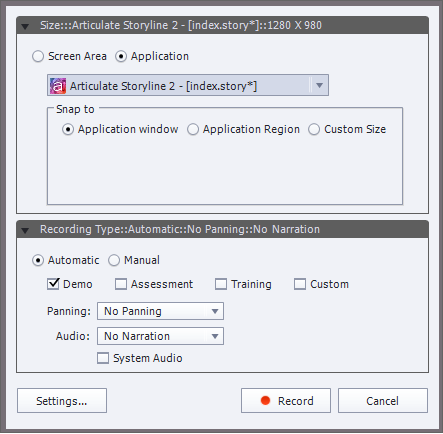 App application window