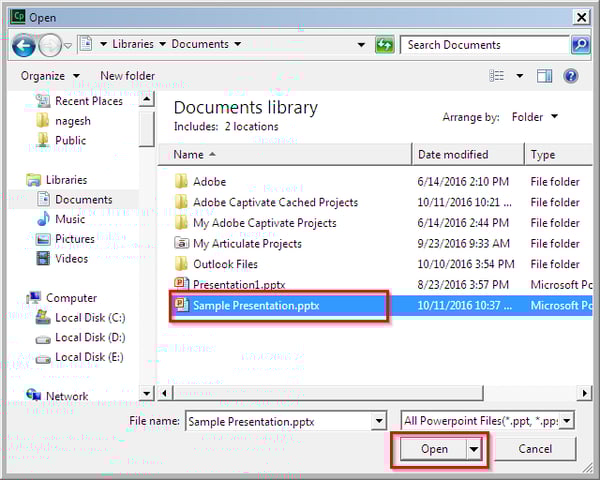 Browse Powerpoint