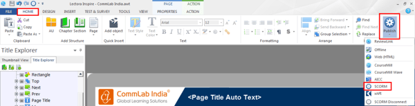 Click publish in the home - Step1