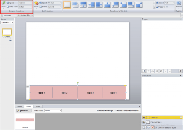 Create a layer menu