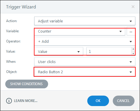 Create a numeric variable named counter