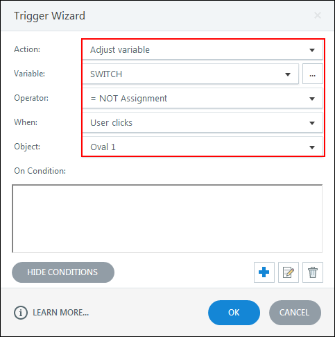 Create boolean varibale and name it as switch