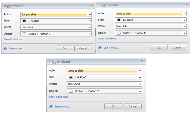 Create three new slides and insert 3 videos 
