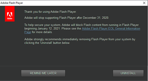 Current Status of Adobe Flash Current Status of Adobe Flash
