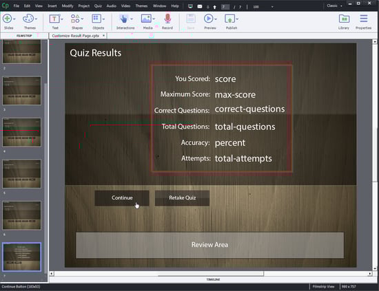 Defult Result Page