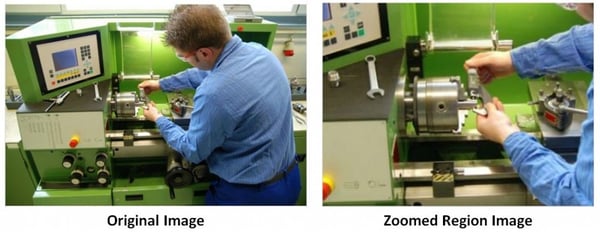 Difference betwen the normal and zoom image