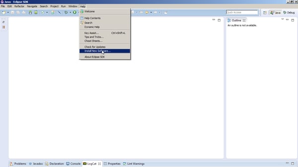 Eclipse IDE Screen 