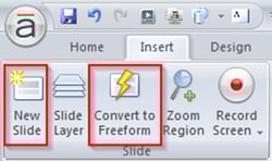 From Convert to Freeform option of Insert tab 1