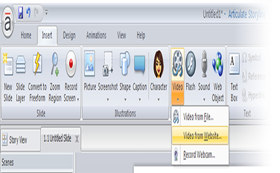 Insert Videos from Website