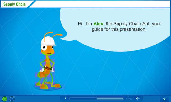Make the course interesting and engaging-with-a-character