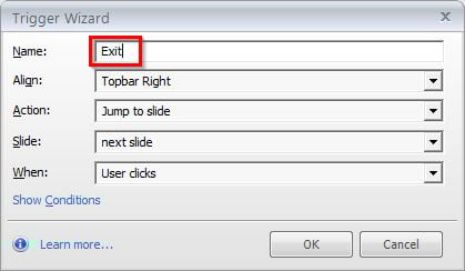 Name of the button