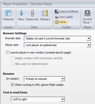 Other tabs
