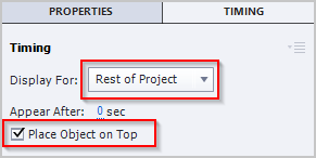 Place object on top