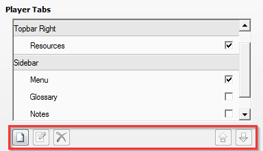 Player tabs