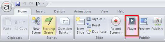 Player Properties button 