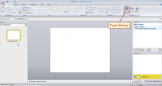 Player Properties Button