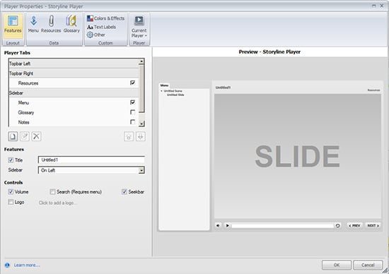 Player Properties Window
