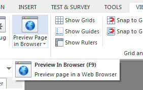 Preview the slide to check the functionality