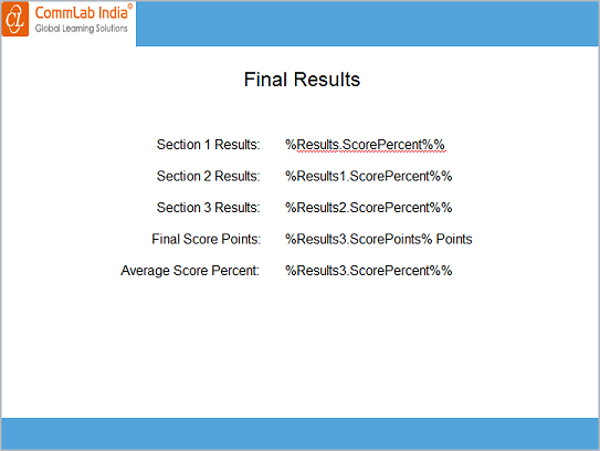 Print the results of the individual question banks
