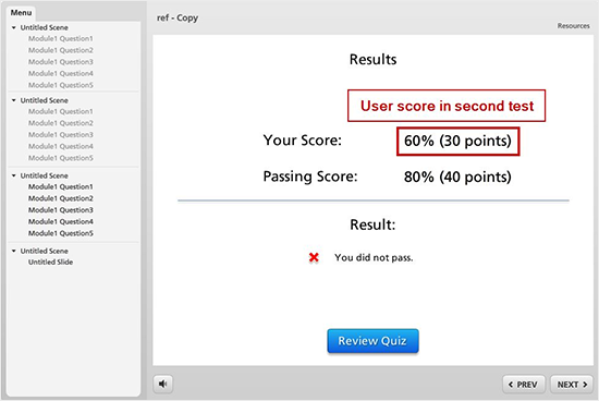 Result output screens-2