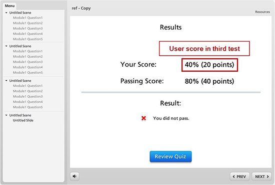 Result output screens-3