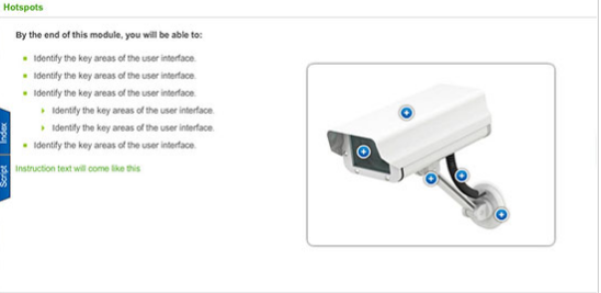 Screenshot of Hotspots in Storyline