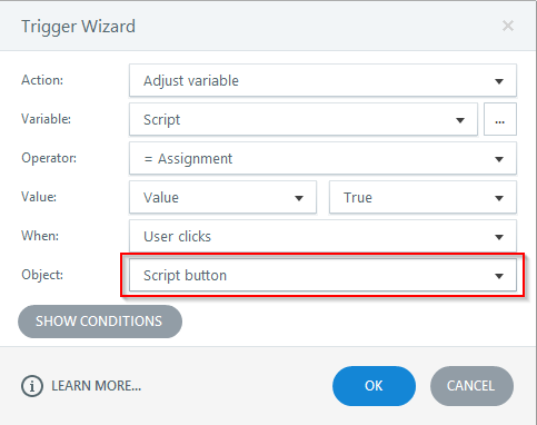 Script button